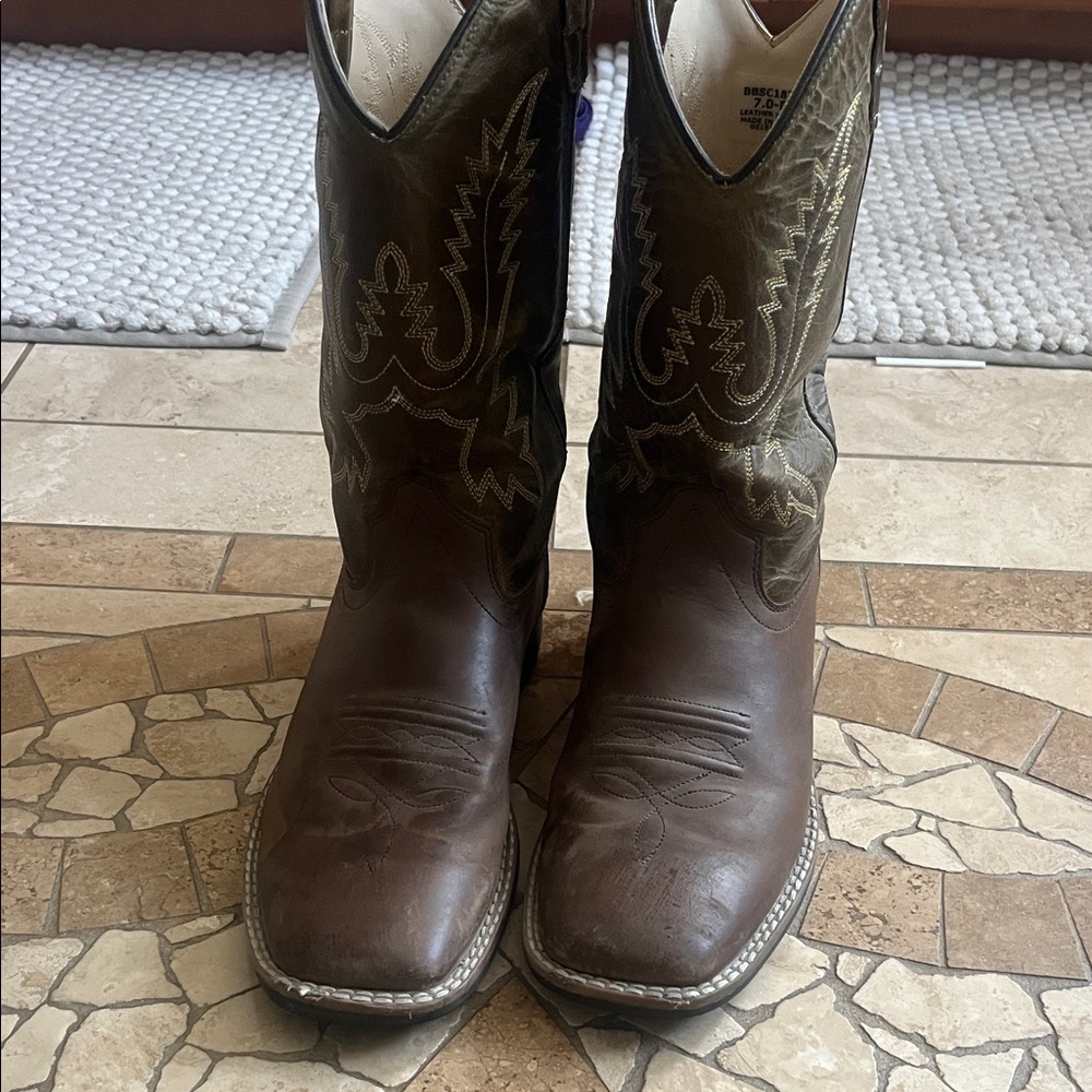 Boys Brown Cowboy Boots